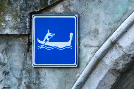 A Gondola sign in Venice, Italyの写真素材