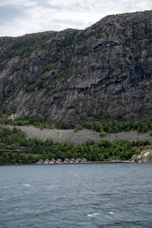 Beautiful scenery in lysefjord, Norwayの写真素材