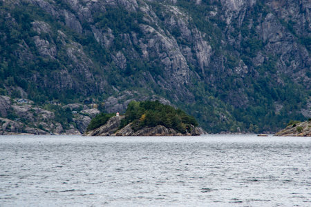 Beautiful scenery in lysefjord, Norwayの写真素材