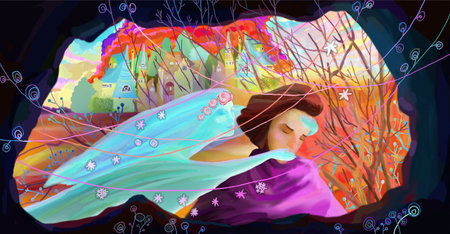 Sadness feeling and bittersweet memories of you and me.のイラスト素材