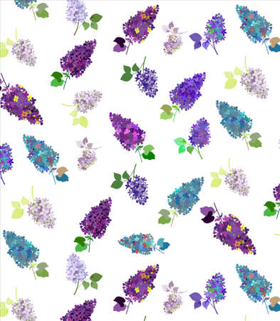 Pattern of colorful lilac flowers.の写真素材