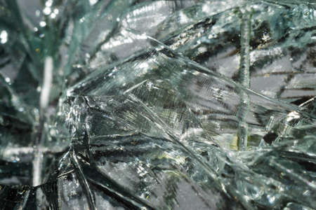 cracked glass close upの写真素材