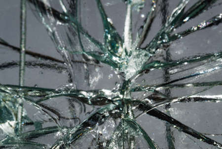 cracked glass close upの写真素材