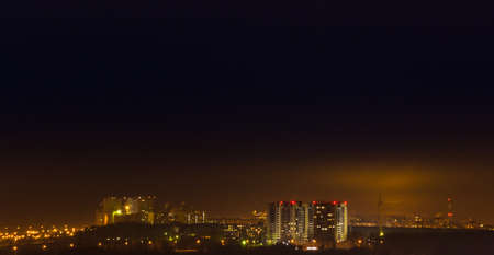 environmental pollution the nightの写真素材