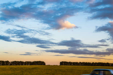 sky with purple huesの写真素材