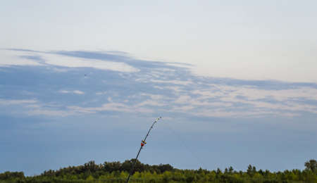 rod fishing in the river fishing vacationの写真素材