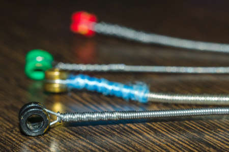 guitar strings close-up electric bass guitar musical instrumentの写真素材