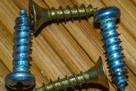 bolts and screws macro photo close-up tools constructionの写真素材