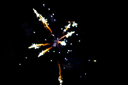 fireworks out of focus bokeh beautiful explosion on black background
