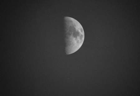 moon retro style black and white photograph of the moon on the black skyの写真素材
