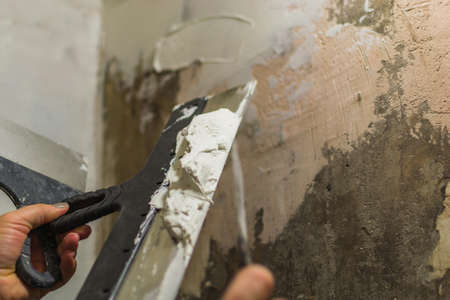 plaster walls repair of the old walls renovation