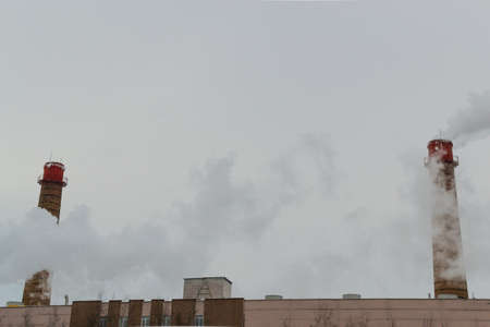 air pollution the release of dirty waste into the environmentの写真素材