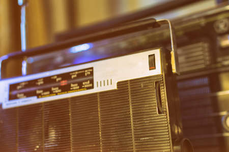 Old radio retro style vintage photo 80s yearの写真素材