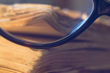 book and glassesの写真素材