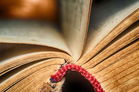 old book macro photo retro style close upの写真素材