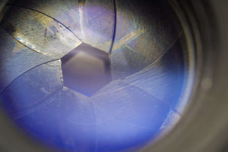 Camera lenses retro style closeup macro photo