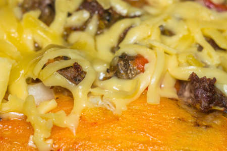 pizza closeup macroの写真素材