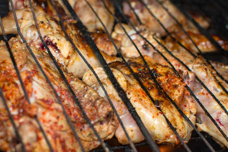 fried chicken on the grill