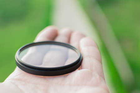 Lens protective filterの写真素材
