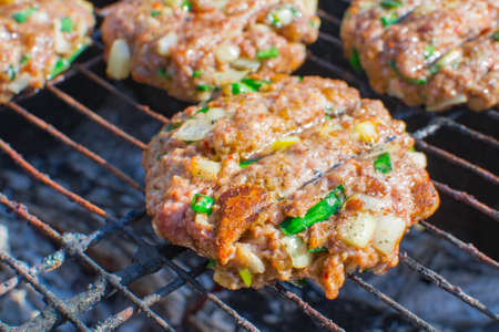 burgers on the grill