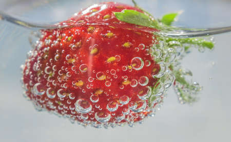 fresh strawberries close-upの写真素材