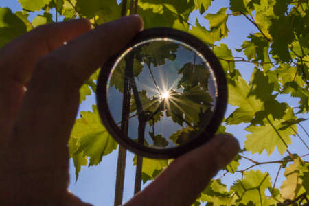 ND neutral lens filter for camera photographerの写真素材