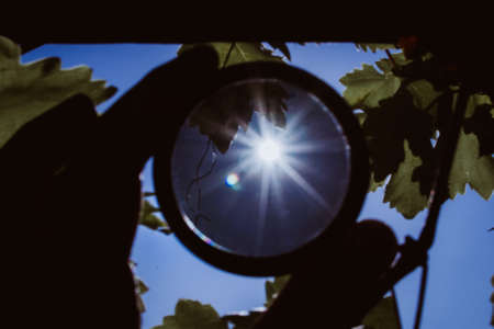 ND neutral lens filter for camera photographerの写真素材