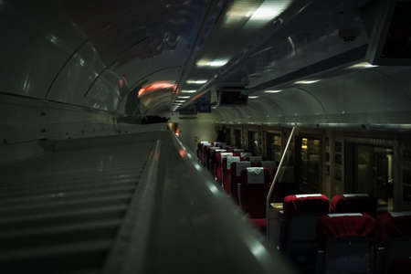 inside the train, the modern transport rail road
