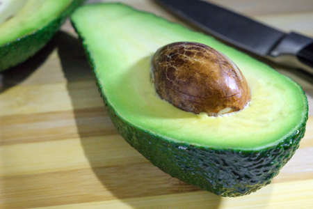 cut avocado on a Board healthy eating close-up