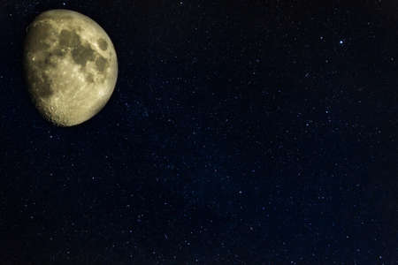 moon on the background of the night sky star abstractionの写真素材