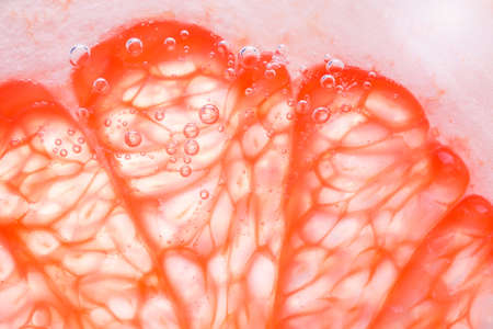 grapefruit close-up macro selective focus fresh fruit healthy foodの写真素材