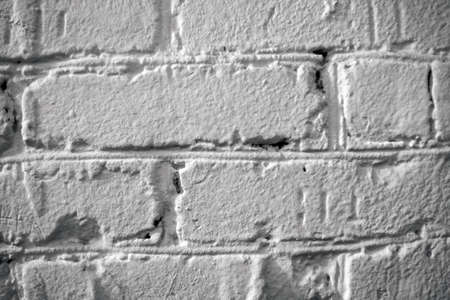 old white brick wall background texture plaster retro styleの写真素材