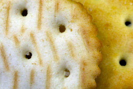 cookie cracker close up Dry thin macro photoの写真素材