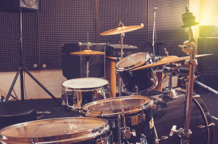 drum set drums in Studioの写真素材