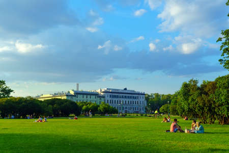 Saint-Petersburg, Russia - July 29: square in the center of St. Petersburg field of Marsのeditorial素材