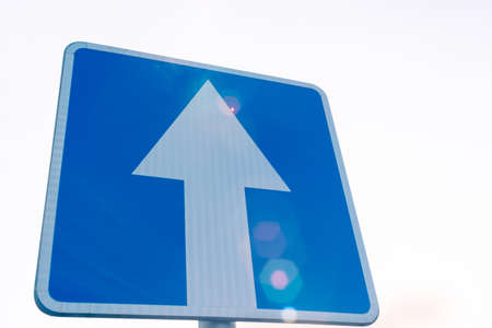 Traffic sign Russia traffic is allowed forwardの写真素材