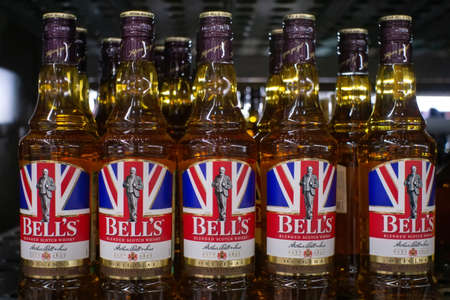 Tyumen, Russia - November 20, 2019: Bell's Whiskey in 1825 was the birthplace of Bell's brand....