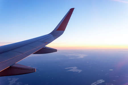 Aerial view flying above clouds in the atmosphere, depicts heaven. space for text