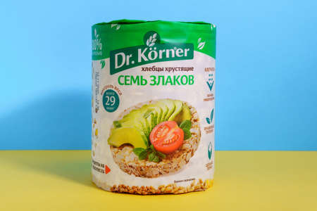 Tyumen, Russia - April 14, 2021: dr. korner The main activity of the company is confectionery...
