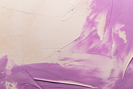 Lilac white paint texture on the wall. Rough strokes of the master