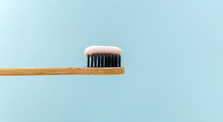 Organic bamboo charcoal toothbrush with toothpaste. eco friendly biodegradable personal care...