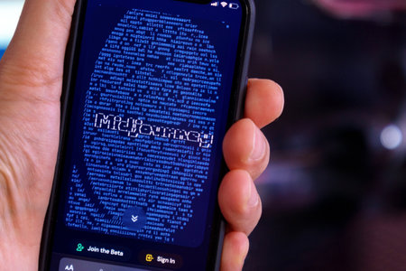 Tyumen, Russia-March 24, 2023: Midjourney artificial intelligence that creates images from textual descriptions.のeditorial素材