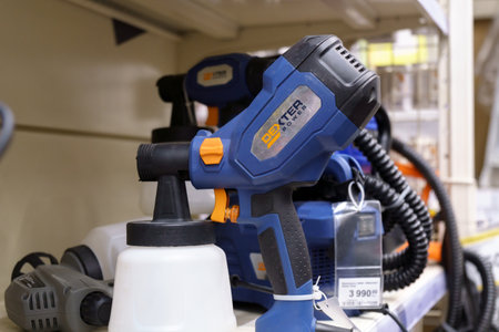 Tyumen, Russia-May 05, 2023: Dexter tools are manufactured and sold under the brand name Leroy...