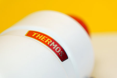 Tyumen, Russia-August 08, 2023: Thermos LLC in 2017, announced the acquisition of a private company Lifefactory, Inc.のeditorial素材