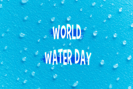 World Water Day to promote awareness about water conservation.の写真素材
