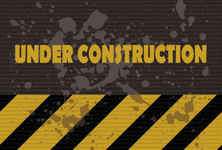 Under construction sign grunge styleのイラスト素材