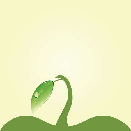 Apple clip-art with leaf and drop.のイラスト素材