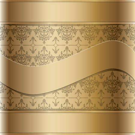 The abstract metal background with ornamentのイラスト素材