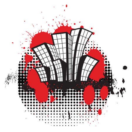 Urban Landscapes isolated on whiteのイラスト素材