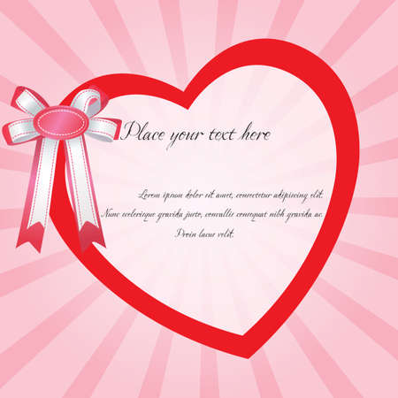 Heart with rays on backgroundのイラスト素材